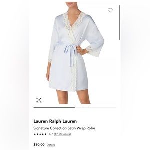 Ralph Lauren Satin Pajama set in baby blue